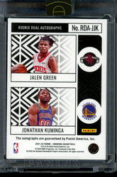 2022 Panini Eminence Jalen Green Jonathan Kuminga Rookie GoldAuto Autograph #/5